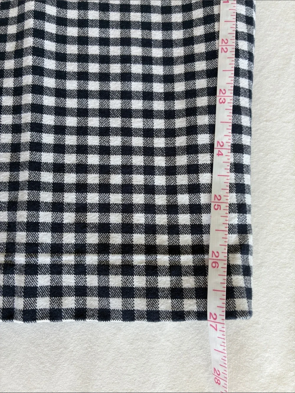 J Crew Cameron Bi-Stretch Cotton Gingham Pants in Blue and White, Size 10